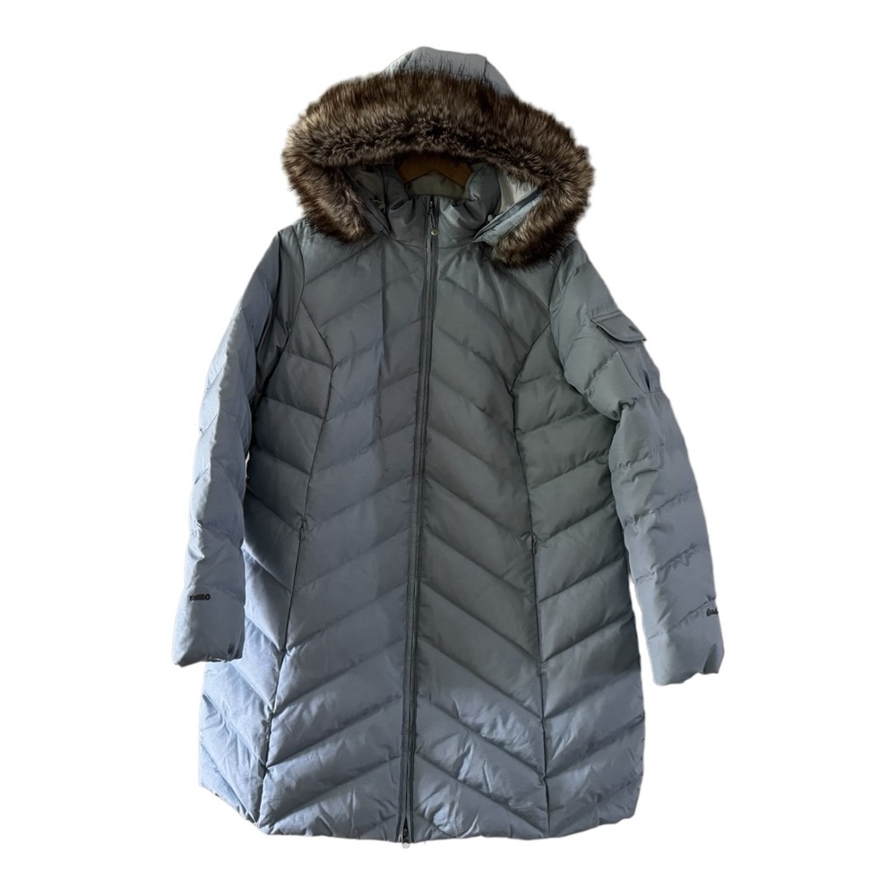 Eddie Bauer Winter DOWN Jacket Parka Women size XL Extra Large Coat BLUE EB550